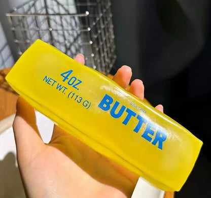 Moldable Butter Stick Squishy Toy, Vaseline Filled Stress Relief Butter Cheese Bar Fidget Toy Decompression Vent Toy
