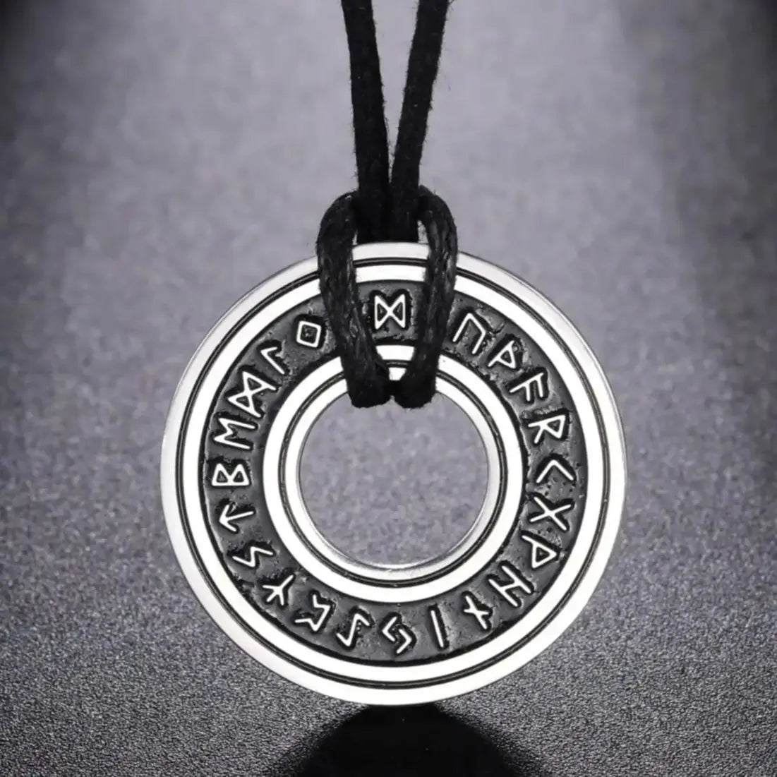 Vintage Stainless Steel Norse Runes Viking Amulet options available