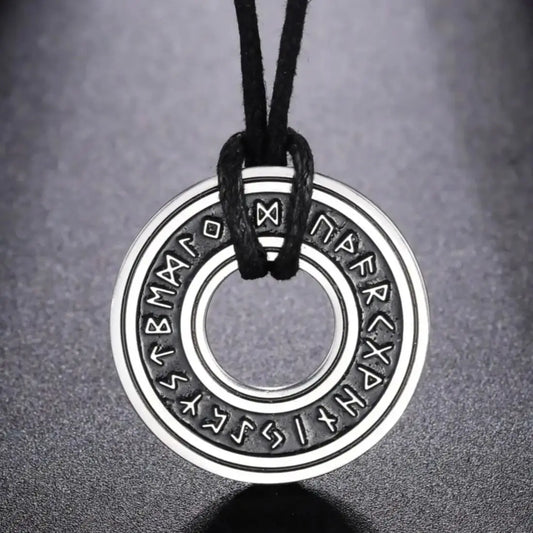 Vintage Stainless Steel Norse Runes Viking Amulet options available