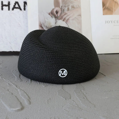 Straw Pillbox Hat  in 4 colors