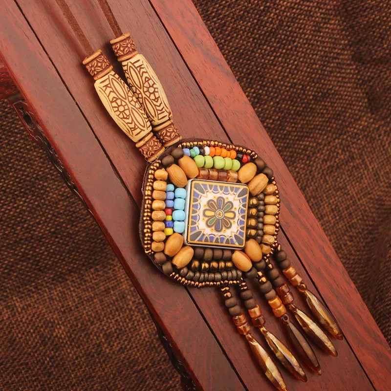 20 Designs handmade Vintage Bohemian leather braided necklace, Nepal jewelry