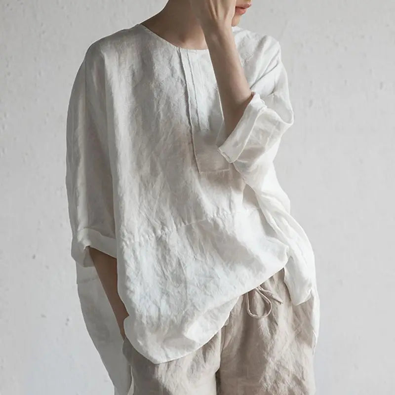 Plus Size 5xXL Casual Cotton-Linen Blend for An Airy feel, Large Baggy Fit,