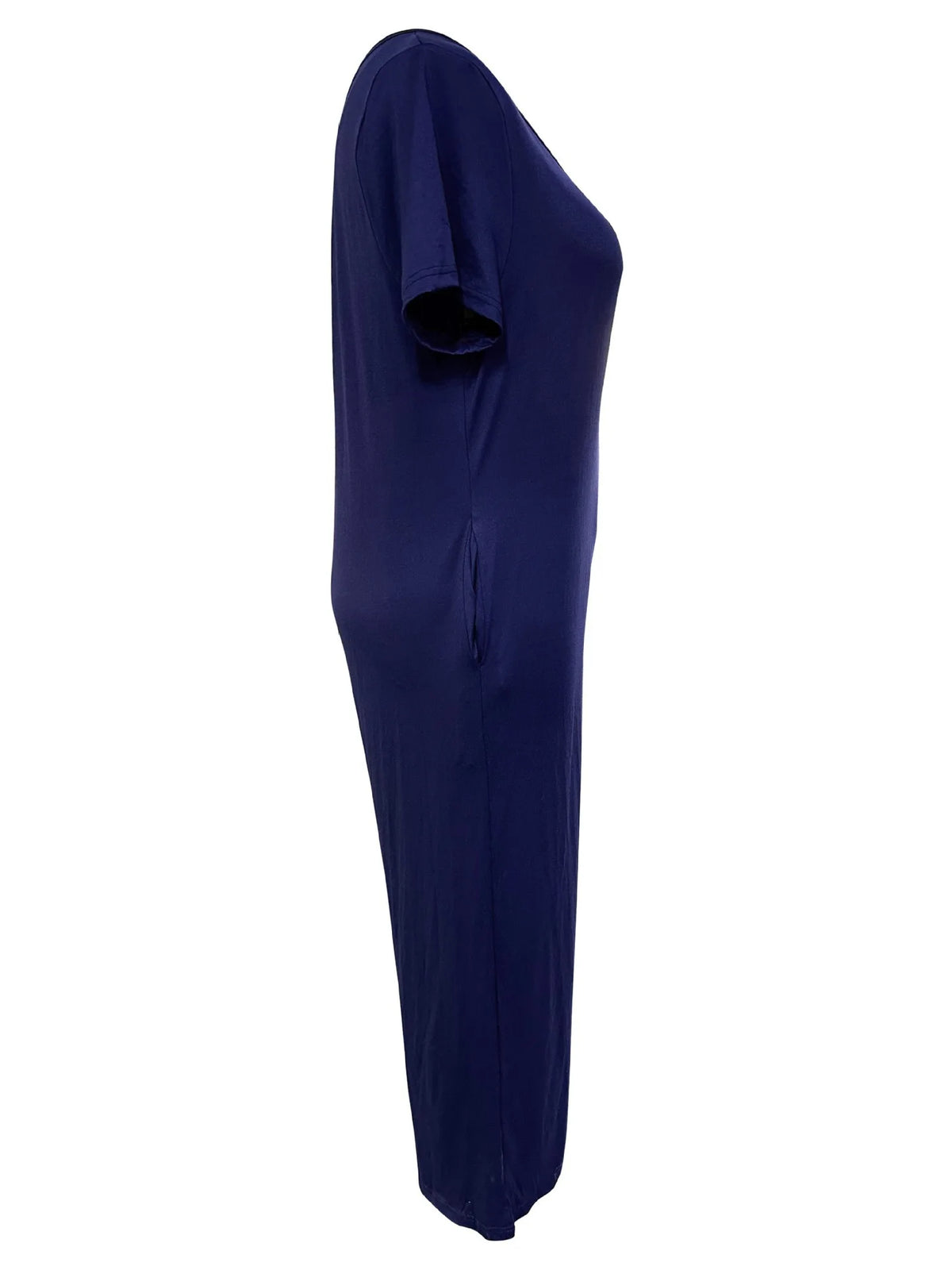 Sizes to 5XL  Jumpsuit, Short Sleeve, U neckline, with pockets. 5 colors