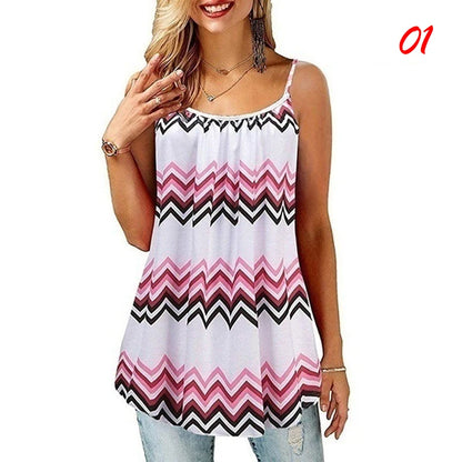 7 Designs up to 4XL Boho Tank Tops Printed Cami Casual Loose
