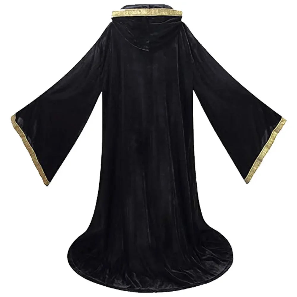 Medieval Wizard Cloak, Adult Hooded (Cane not Included)