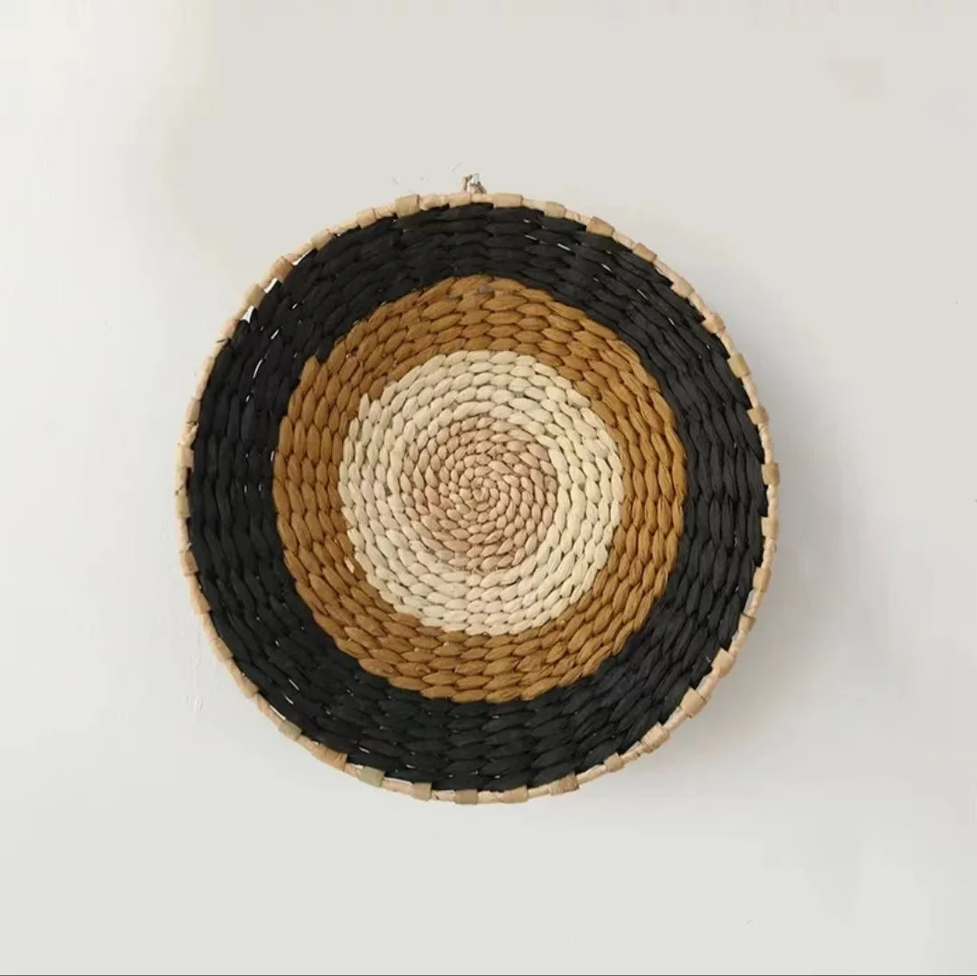 Boho Hand Woven Wall Basket Hanging, Decorative, Rustic, and unique in any room