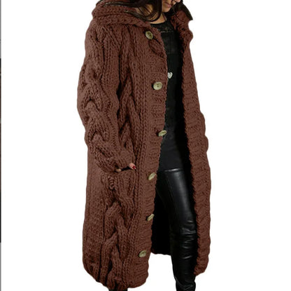 15 Colors, Oversized S-5XL Women Loose Knitted Sweaters, Thick Long Sleeve, Pocket, Buttons