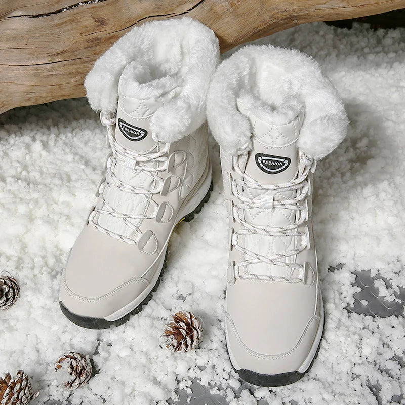 Anti-Slip Snow Boots, Warm and Thick with Fleece Lining, Suitable for Winter Snow