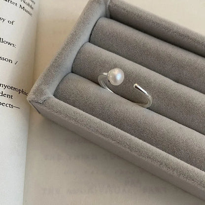 Sterling Silver Rings INS Fashion Vintage Hollow Lines  Adjustable  Jewelry