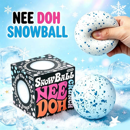 Needoh Snow Ball Crunch Squishy Fidget, Sensory Toy, Anxiety Relief Stress Ball