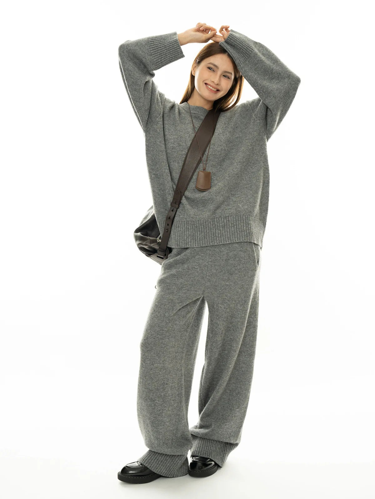 Sweater Suits, High Quality, 50% Wool Pullover With Knitted Pants