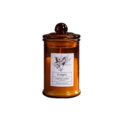 Vintage Glass Jar Scented Candle Essential Oils Soy Wax Candle Aromatherapy