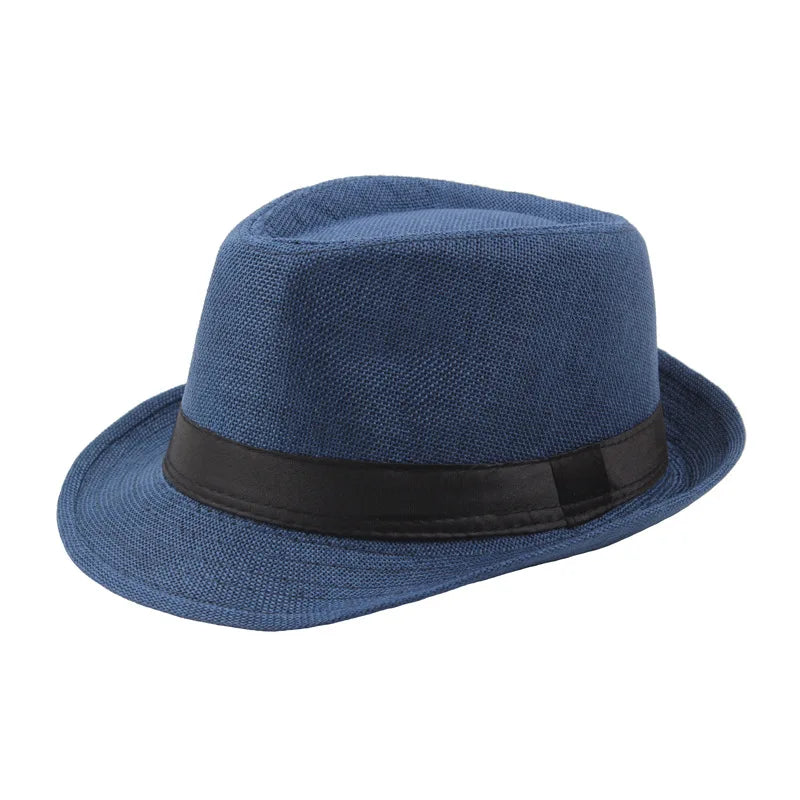 Wide Brim Solid Color Fedoras Casual Jazz Hat