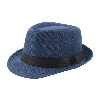 Wide Brim Solid Color Fedoras Casual Jazz Hat