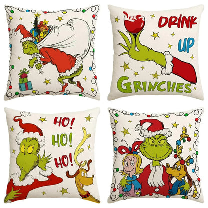 Merry Christmas Throw Pillow Cover, 18 × 18 Inch, Cover Only