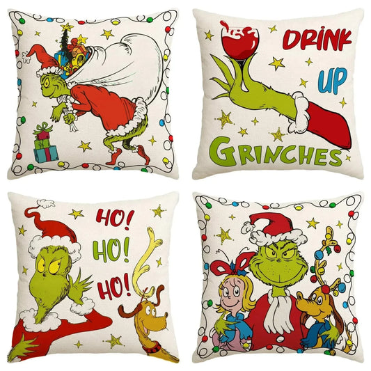 Merry Christmas Throw Pillow Cover, 18 × 18 Inch, Cover Only