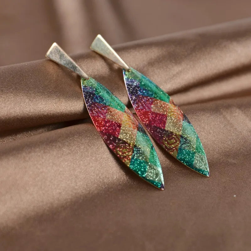 Bohemian Alloy Earrings Metal Tassel Ethnic Style Earrings