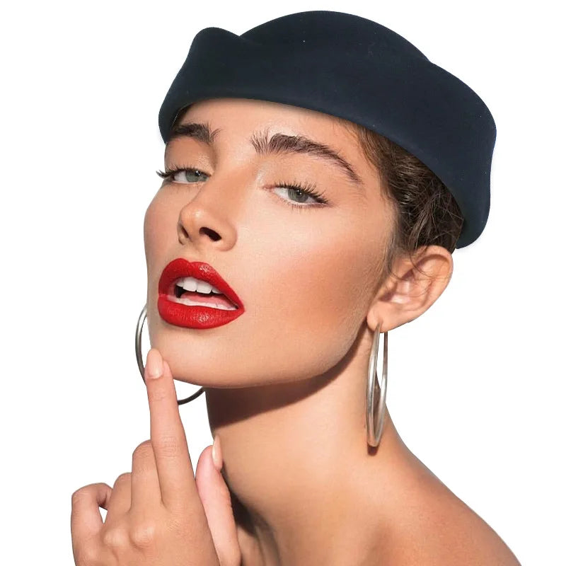 British Stewardess Beret, Exquisite Top Hat, Hepburn Style, High-end Beret,