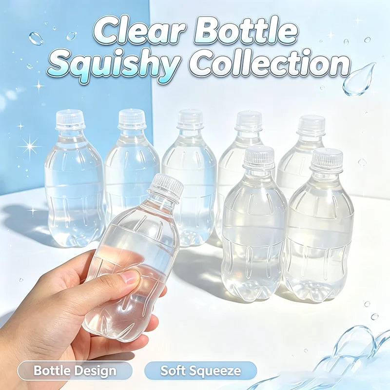 Transparent Water Bottle Squishy,  Slow Rising Stress Relief, Good for Decompression, A Great Desk Gift