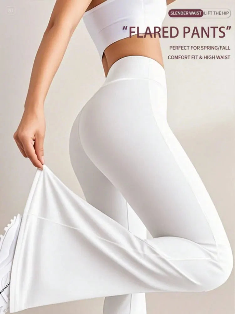 Women's High-Waisted Yoga or Casual, Flare Pants in a Variety of colors