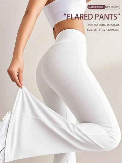 Women's High-Waisted Yoga or Casual, Flare Pants in a Variety of colors