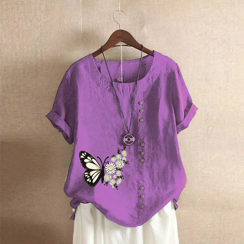 Sizes to 5XL Cotton Linen Vintage T-shirt Casual Loose Long Shirts with rolled sleeves.