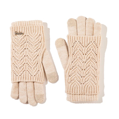 Hand Warmer Winter, Screen Touch Gloves, Hand and Arm Crochet, Faux Wool, Optional Finger Warmer Gloves