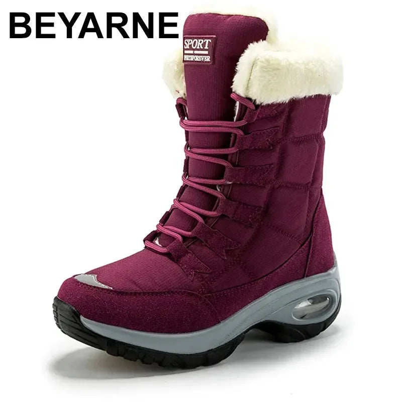 Thicken non-slip warm snow boots, large sizes, cold-resistant, high-top cotton lining