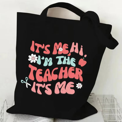 Teacher's Day Gift BAG!! Teacher Print Canvas Tote Bag!!  MAKE THE BAG THE GIFT OR THE GIFT BAG!!