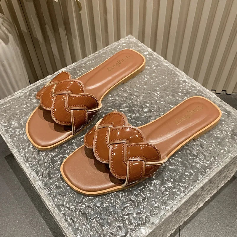 Available in wide widths, Square Toe, Flat Flip Flops. Come in Red, White, Black, and Tan