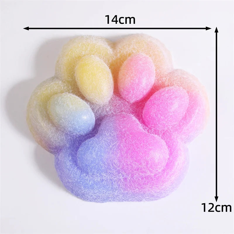 Giant Cat Paw Squishies Ultra Soft Taba in 4 colors, Large 5 in by 5 in and 1 inch tall