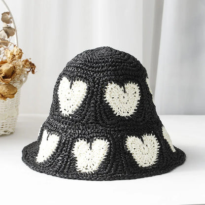 Bright Colored Floweed Crocheted Fisherman Hat