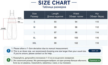 Retro Light Wash Denim Overalls for  Loose High Waist Baggy Leg Jumpsuit with Big Pockets