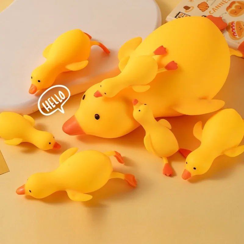 Squishy Antistress Duck Fidgets, Cute Decompression Devices, Various sizes and colors