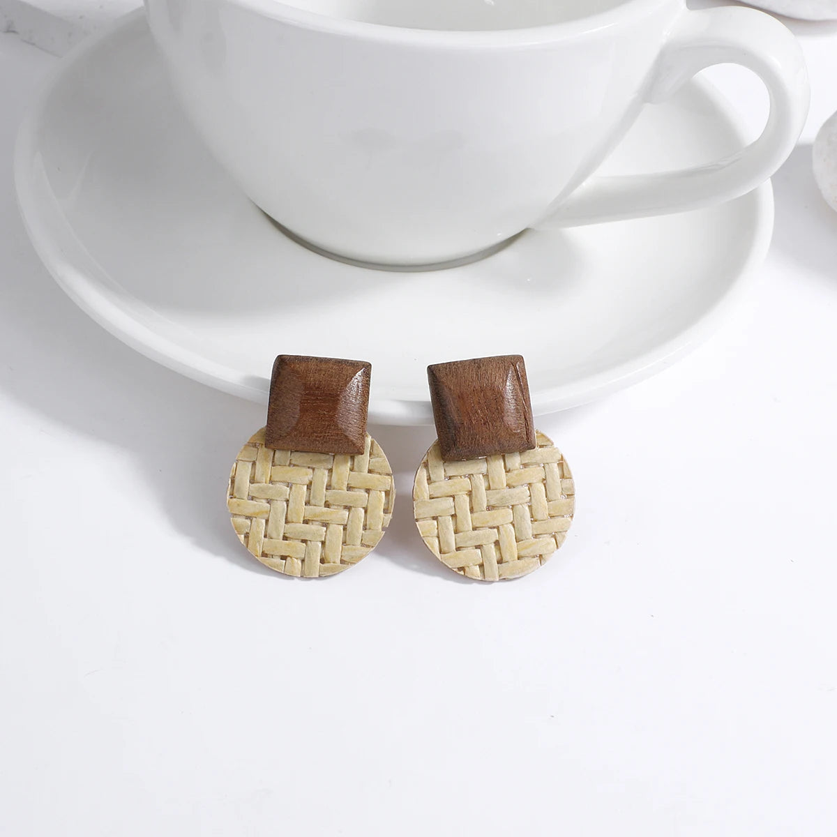 Handmade Wooden Drop Earrings