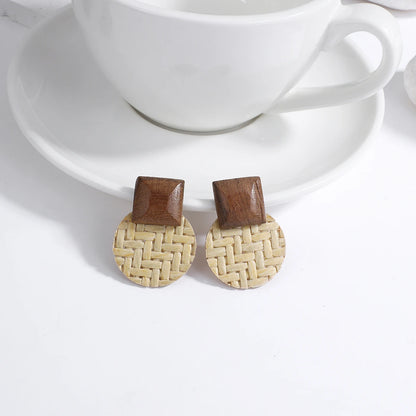 Handmade Wooden Drop Earrings