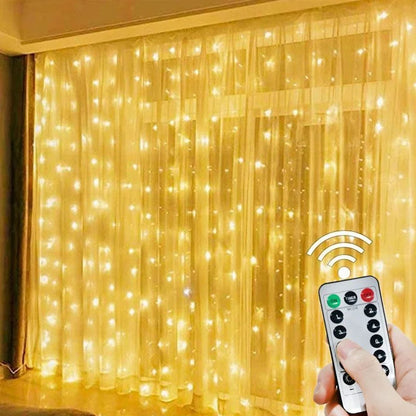 11 Colors of 3/6M USB LED Curtain 8 Modes Remote Control String Lights  Fairy Garland Lights