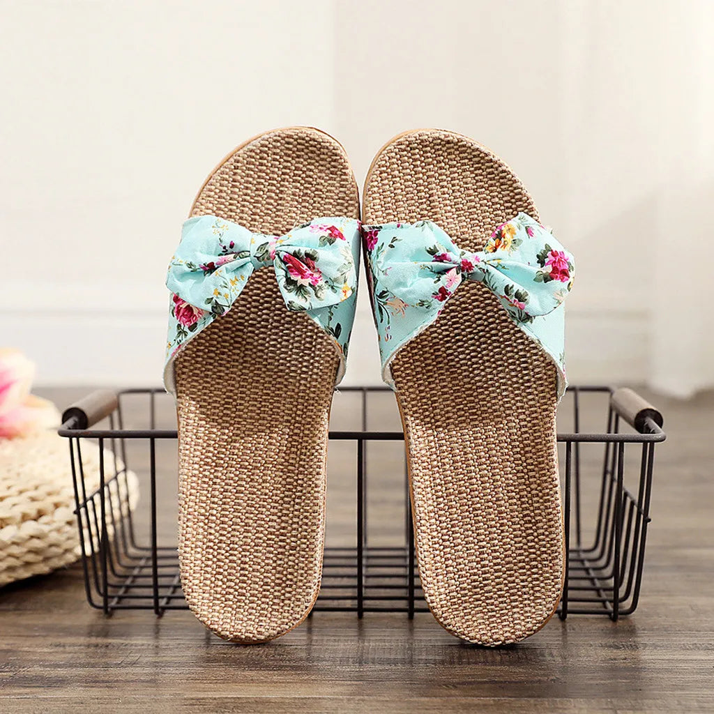 Bohemian Ethnic Style Handmade Espadrille Flip Flops in Various colors