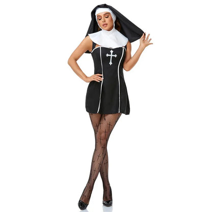 Medieval Cosplay Priest and Sexy Nun  Costume