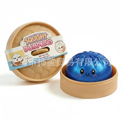 Squishy Dumpling Bun Toy, Slow Rising Glitter Dumpling Stress Ball