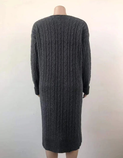 Grey, Pink, Yellow, and White Long Thick Cotton Cardigans