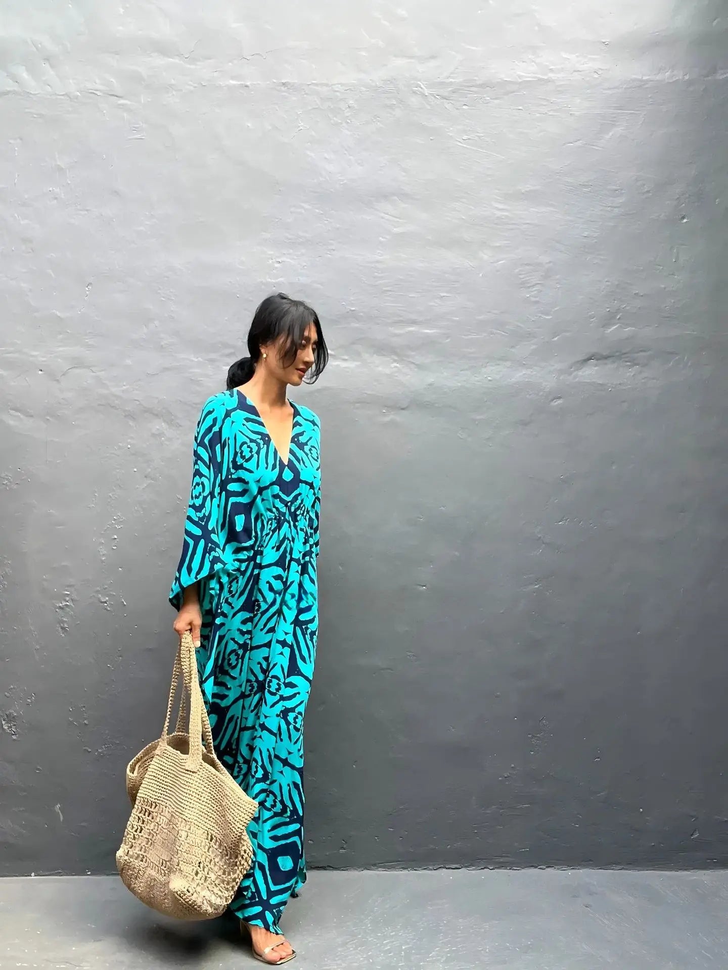 V-Neck Caftan Dresses Swimsuit Cover-Up Lounge Dresses