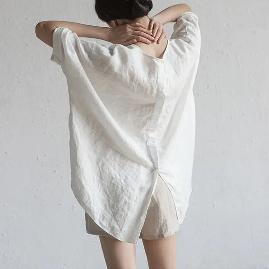 Plus Size 5xXL Casual Cotton-Linen Blend for An Airy feel, Large Baggy Fit,