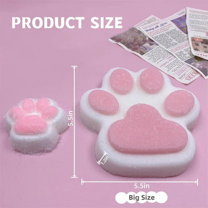 Giant Cat Paw Squishies Ultra Soft Taba in 4 colors, Large 5 in by 5 in and 1 inch tall