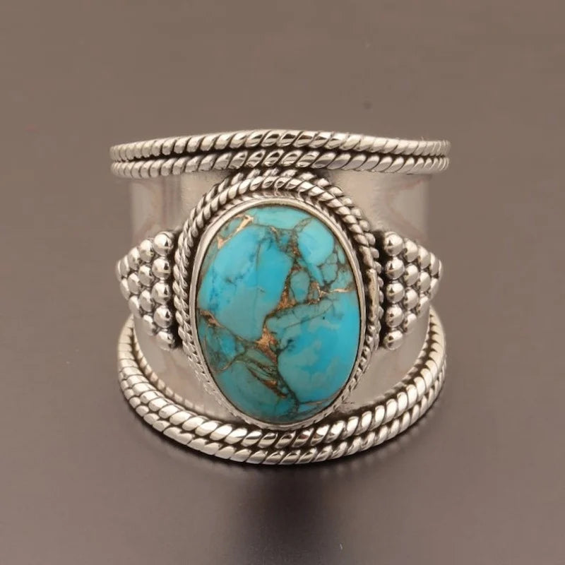 Bohemian Vintage Imitation Turquoise Ring