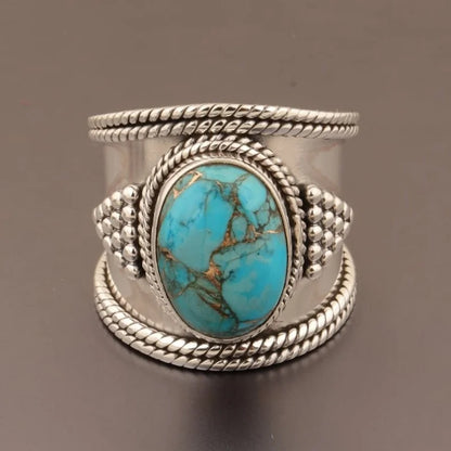 Bohemian Vintage Imitation Turquoise Ring