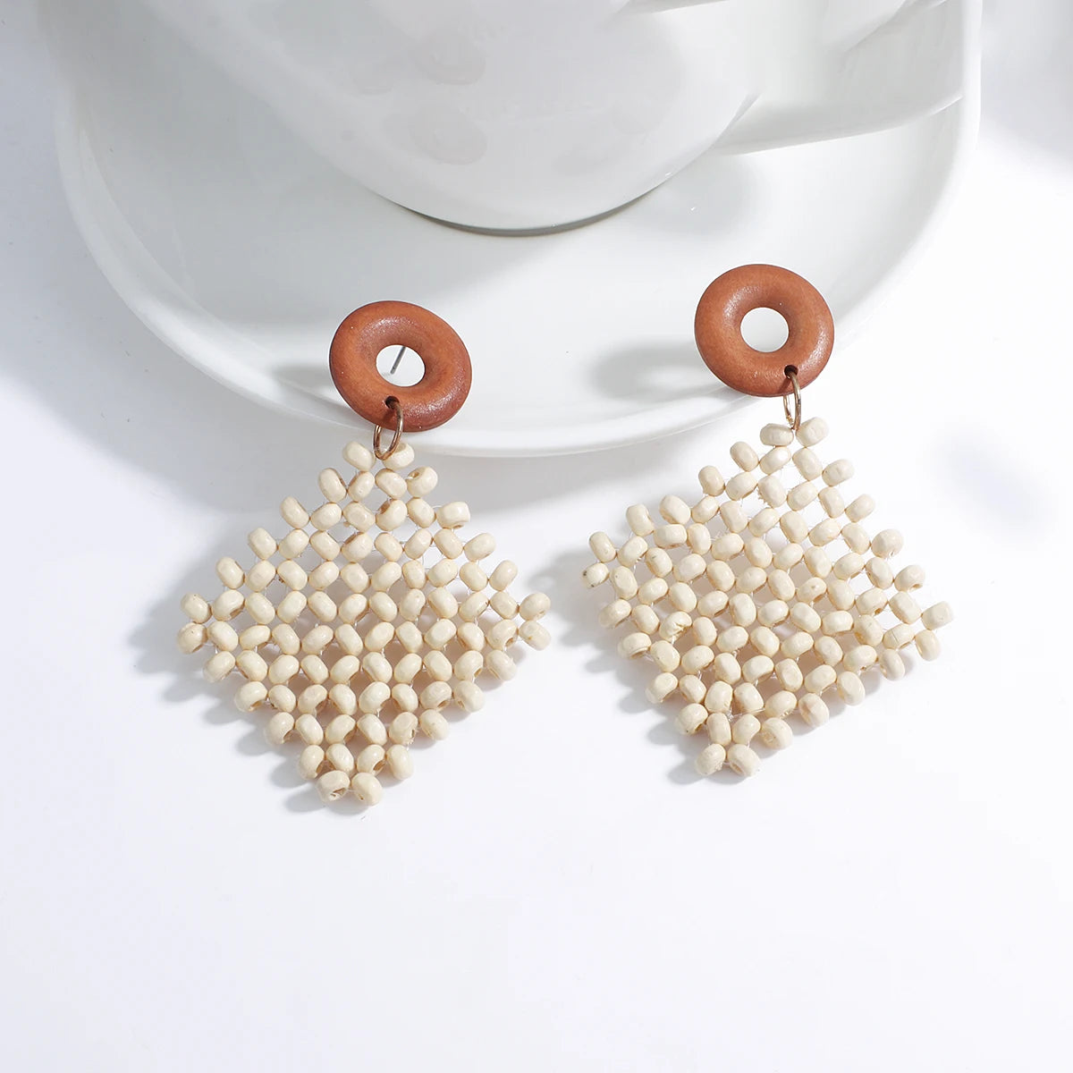 Handmade Wooden Drop Earrings