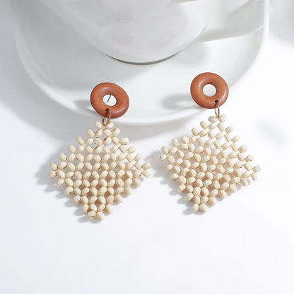 Handmade Wooden Drop Earrings