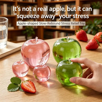 Squishy Apple Fidget Toy, Stress Relief, Anti-Anxiety Fruit, Stretchy Slow Rising