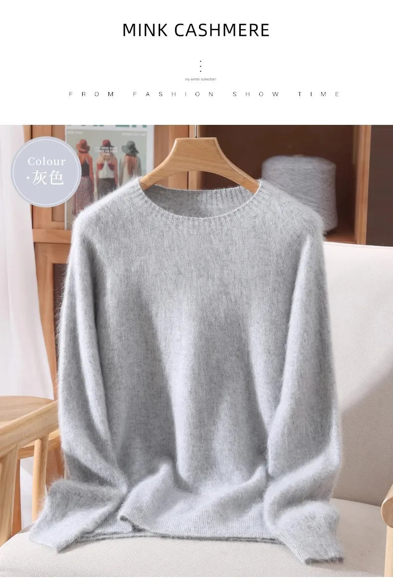 Basic Soft Knit Pullover Sweater, Round Neck, Long Sleeve, 12 colors with some sizes to 3XL